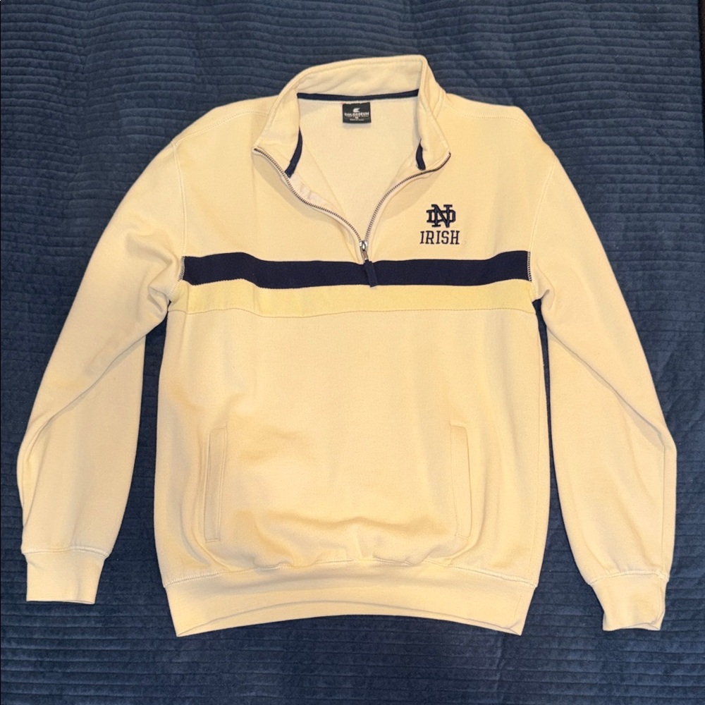 Notre Dame Cream and Navy Men's Sweater
